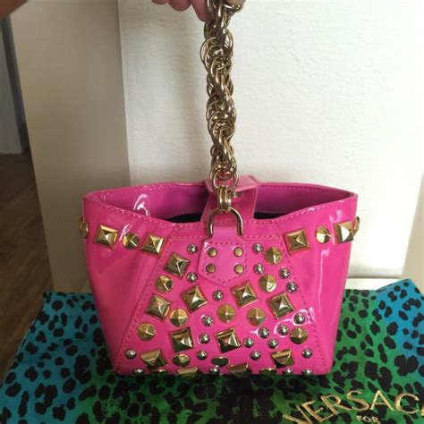 versace hot pink purse|Versace purse price.